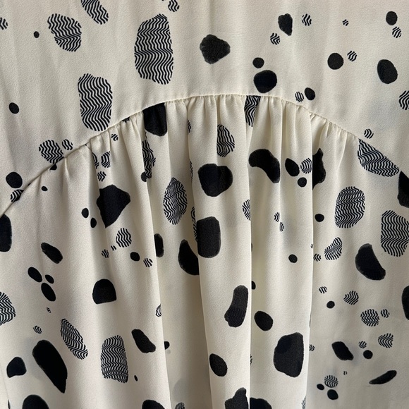 Ted Baker Cream and Black Polka Dot Blouse - Picture 8 of 8